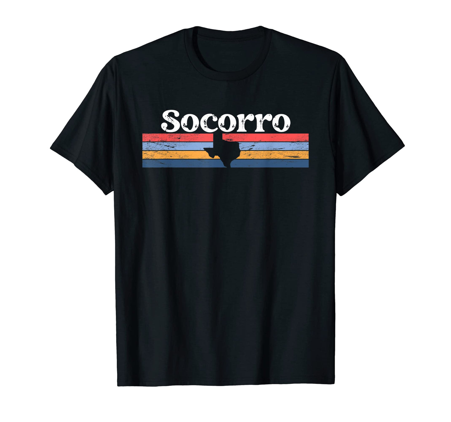 Socorro Texas Tx Stripes State 70S T-Shirt - Minimalist Print for Adults - T-Shirt, Sweatshirt, Hoodie