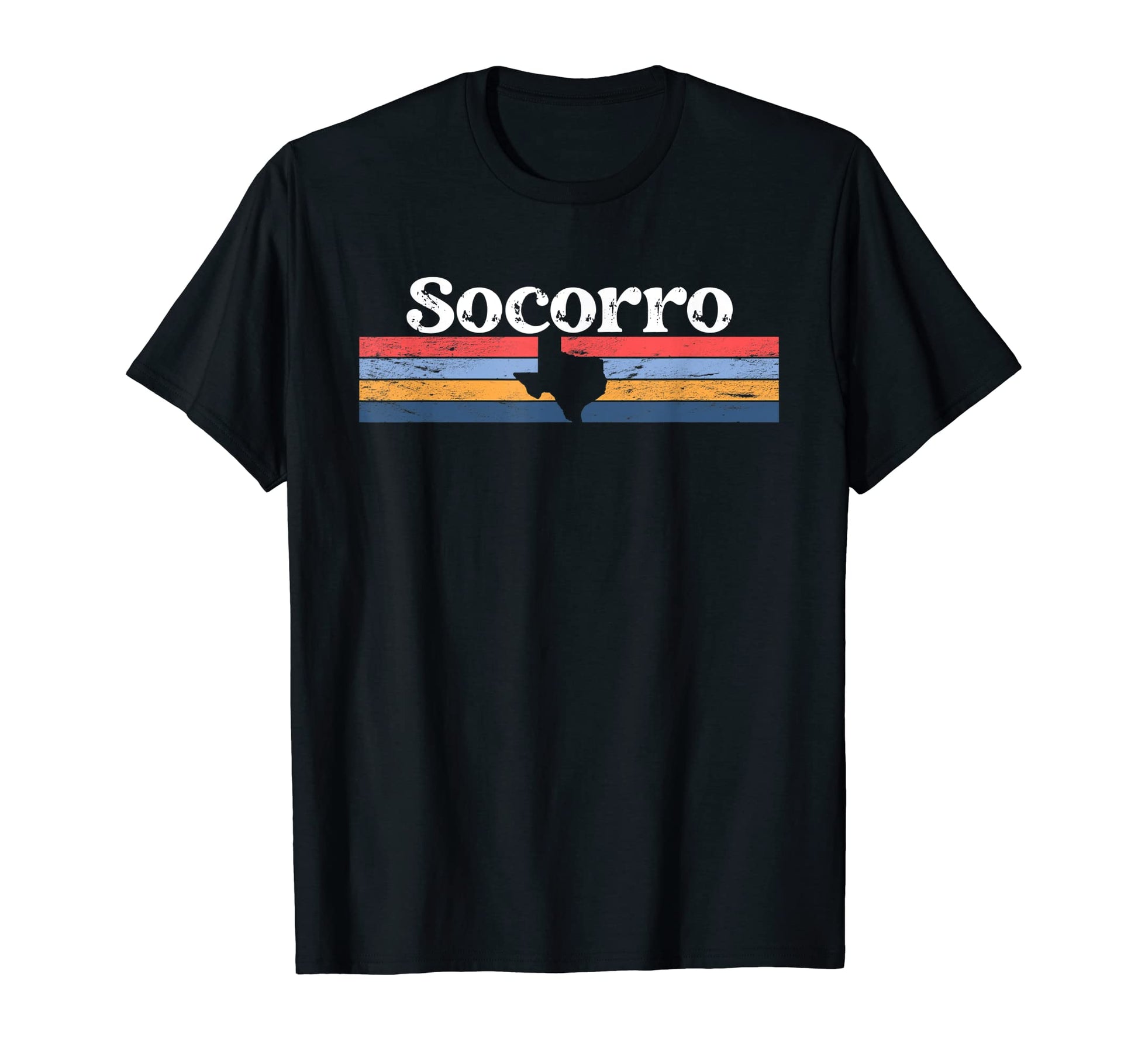 Socorro Texas Tx Stripes State 70S T-Shirt - Minimalist Print for Adults - T-Shirt, Sweatshirt, Hoodie