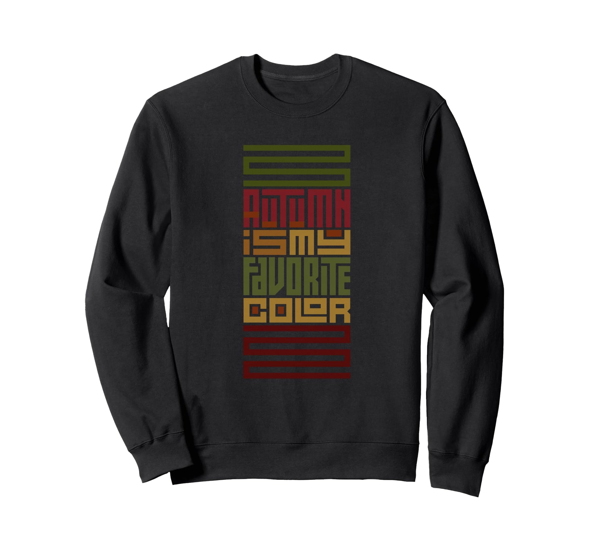 Autumn Vibes Typography Block Sweatshirt - Minimalist Print Unisex - T-Shirt, Sweatshirt, Hoodie
