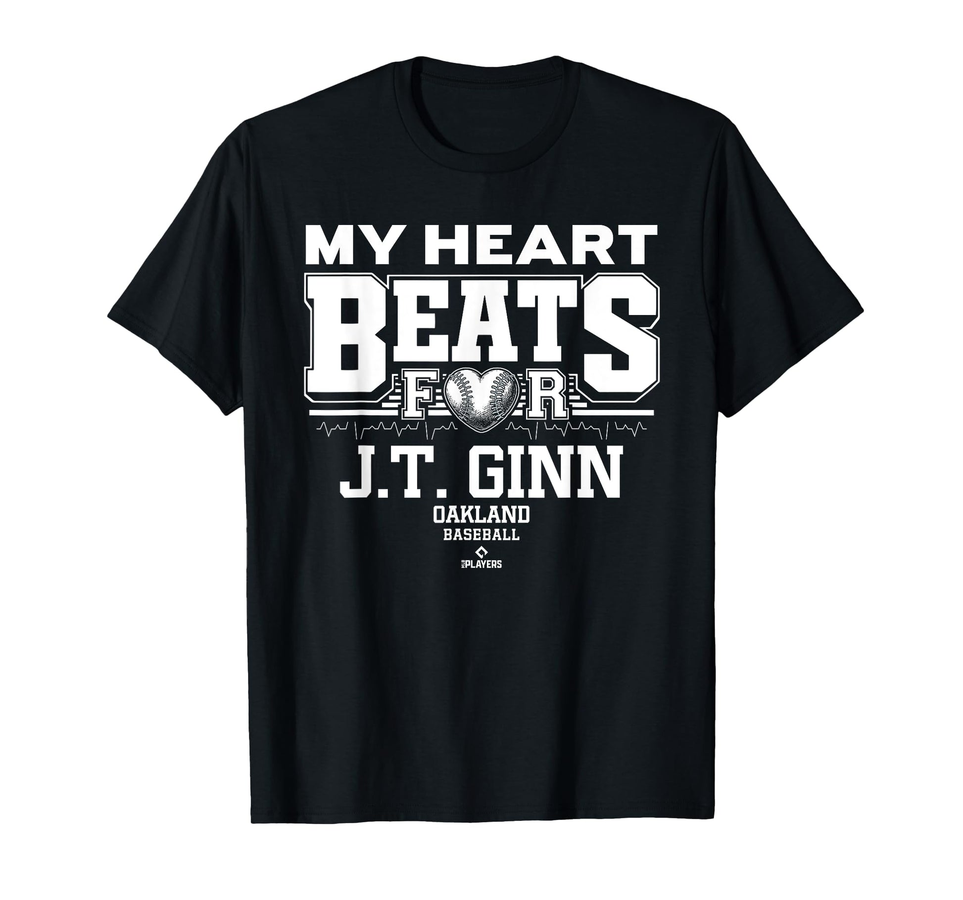 My Heart Beats J T Ginn Oakland T-Shirt - Unique Graphic Men Women - T-Shirt, Sweatshirt, Hoodie