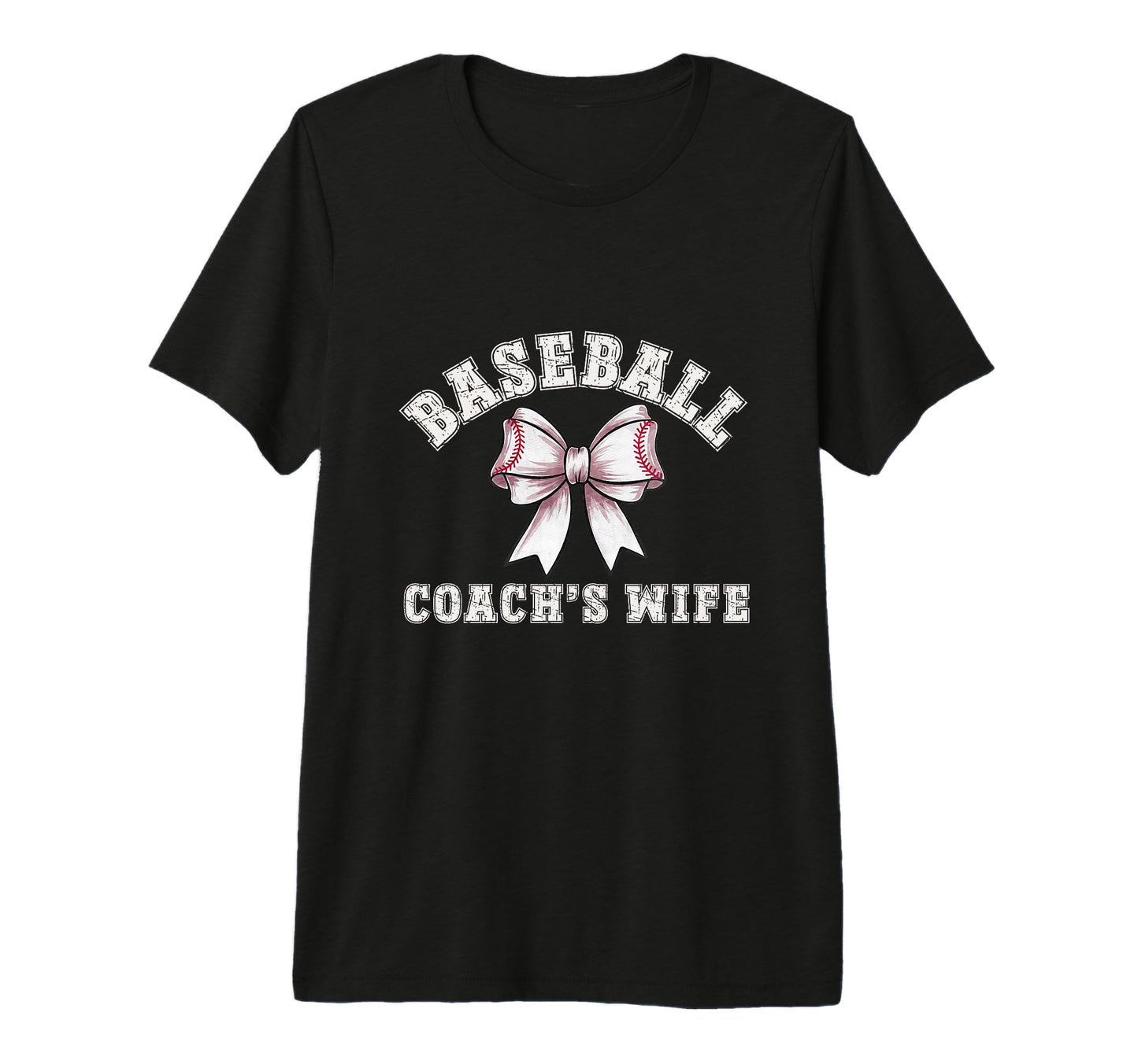Coquette Baseball Coachs Wife Bow T-Shirt - Fun Novelty Design Men Women - T-Shirt, Sweatshirt, Hoodie