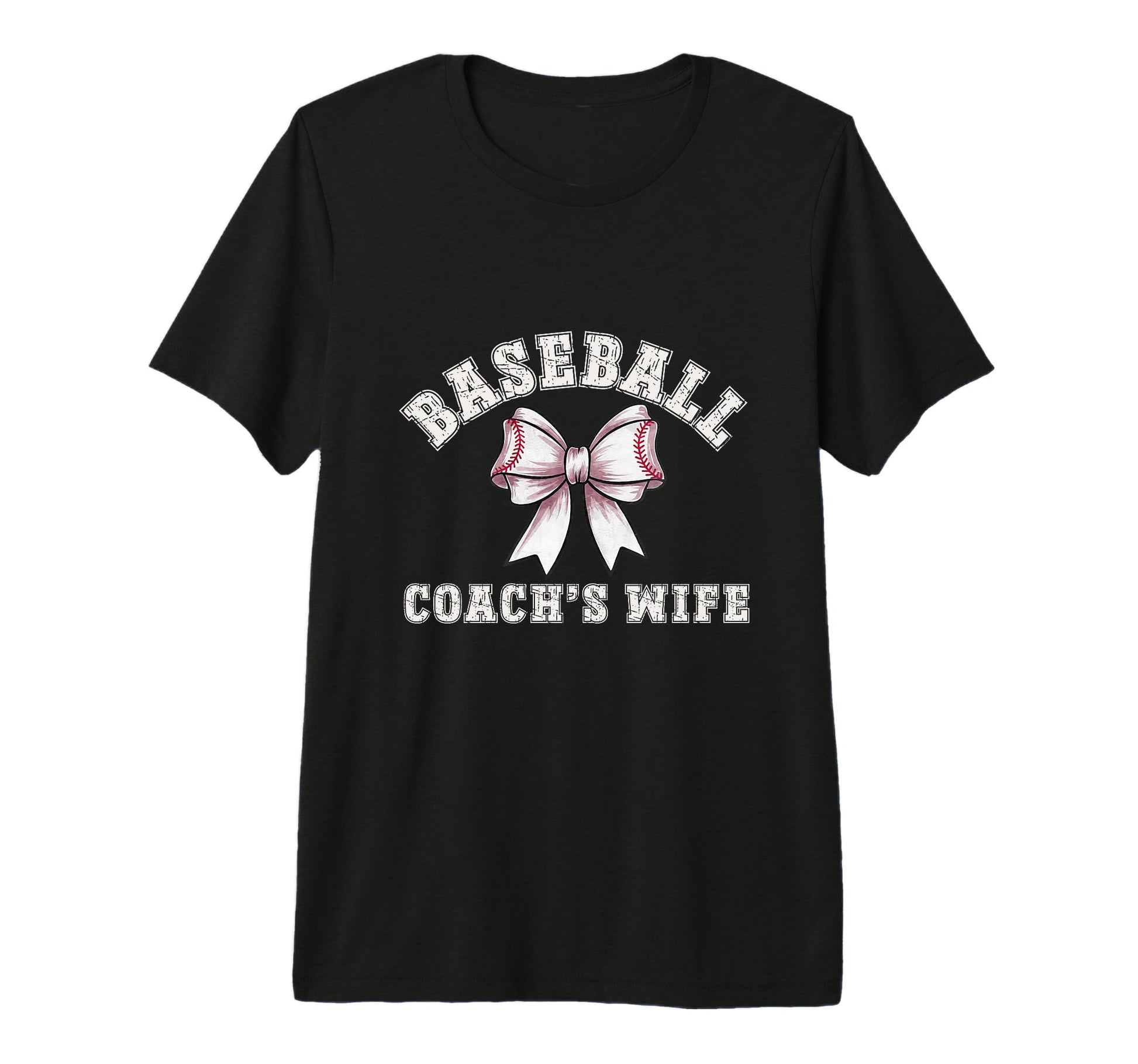 Coquette Baseball Coachs Wife Bow T-Shirt - Fun Novelty Design Men Women - T-Shirt, Sweatshirt, Hoodie