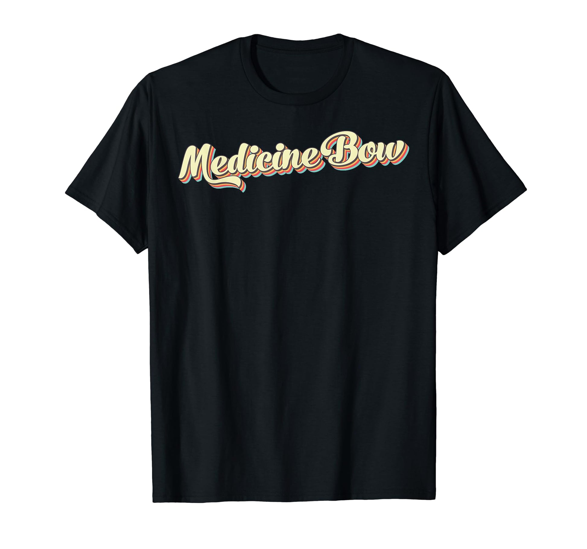 Medicine Bow Art Baseball Font T-Shirt - Minimalist Print for Adults - T-Shirt, Sweatshirt, Hoodie