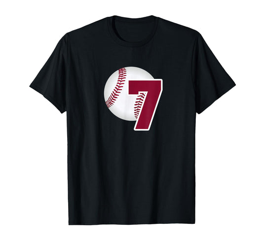 7Th Birthday Baseball Inspired 7 T-Shirt - Aesthetic Graphic for Adults - T-Shirt, Sweatshirt, Hoodie