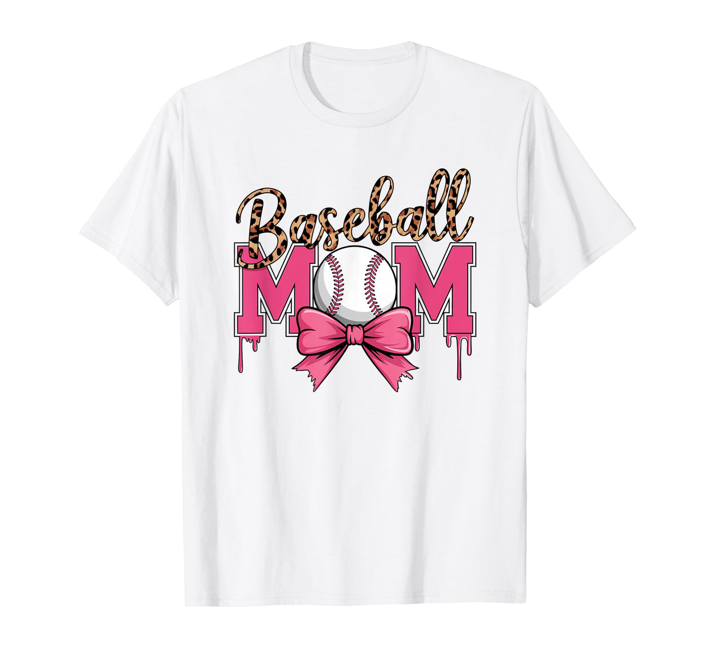 Baseball Mom Baseball Drip Coquette Bow T-Shirt - Unique Graphic Men Women - T-Shirt, Sweatshirt, Hoodie