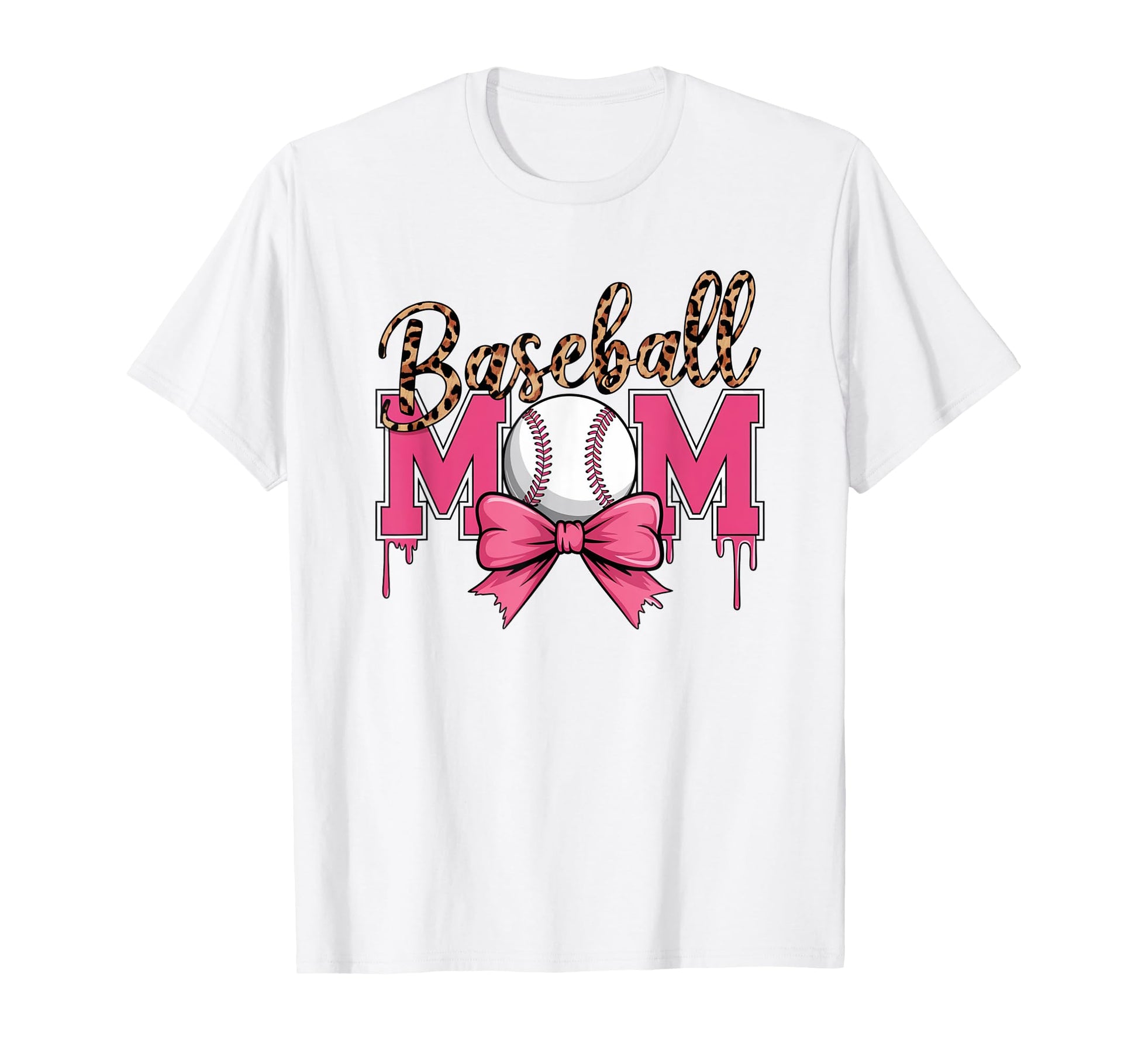 Baseball Mom Baseball Drip Coquette Bow T-Shirt - Unique Graphic Men Women - T-Shirt, Sweatshirt, Hoodie