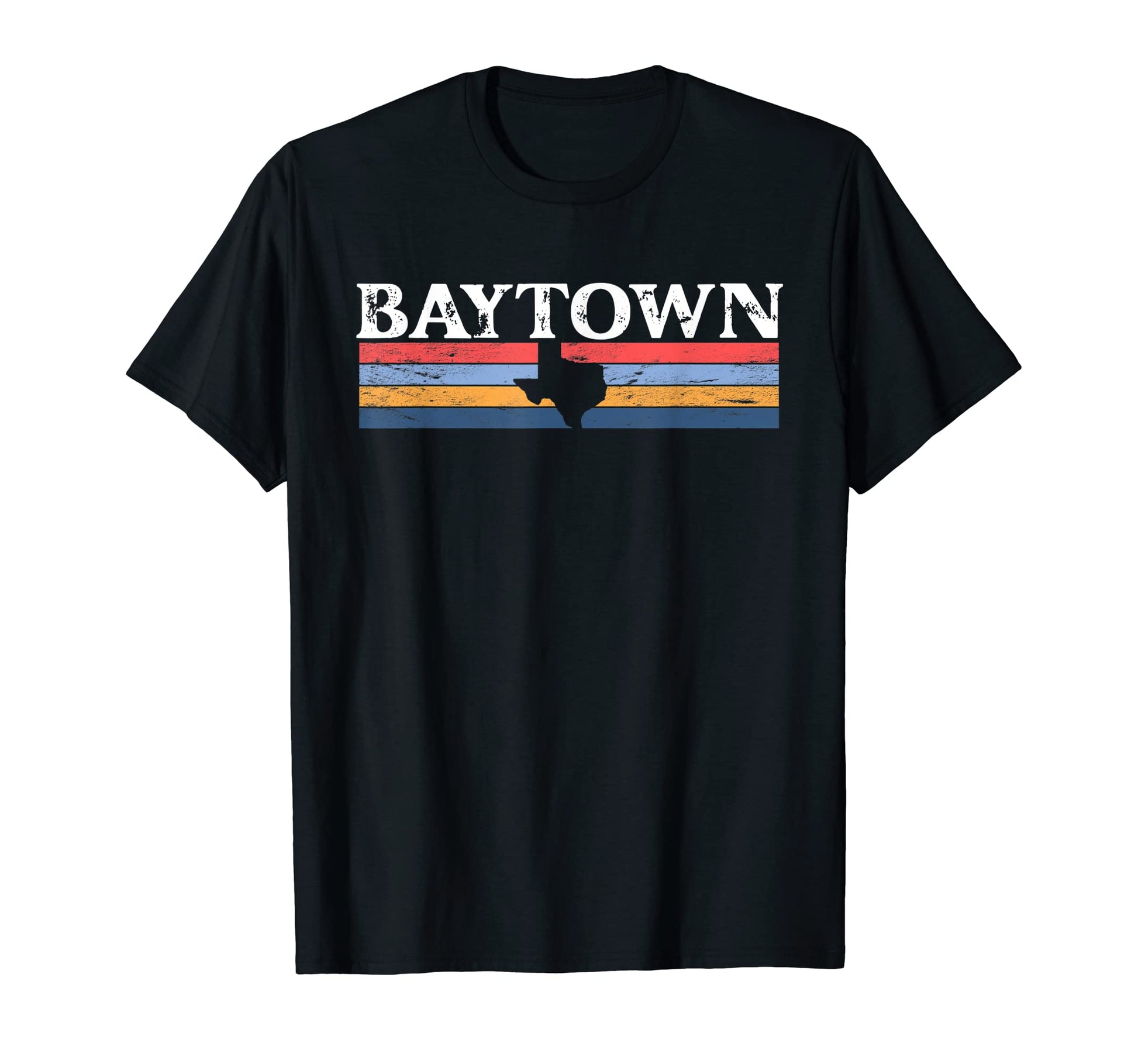 Baytown Texas Tx Stripes State 70S T-Shirt - Streetwear Style for Adults - T-Shirt, Sweatshirt, Hoodie