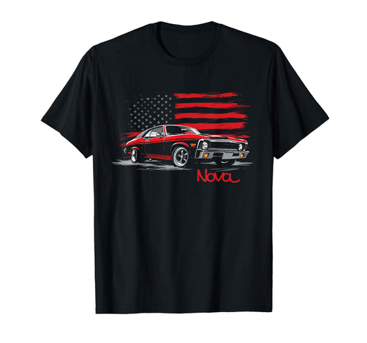 1968 1972 Nova Ss Emblem Muscle Car T-Shirt - Aesthetic Graphic for Adults - T-Shirt, Sweatshirt, Hoodie