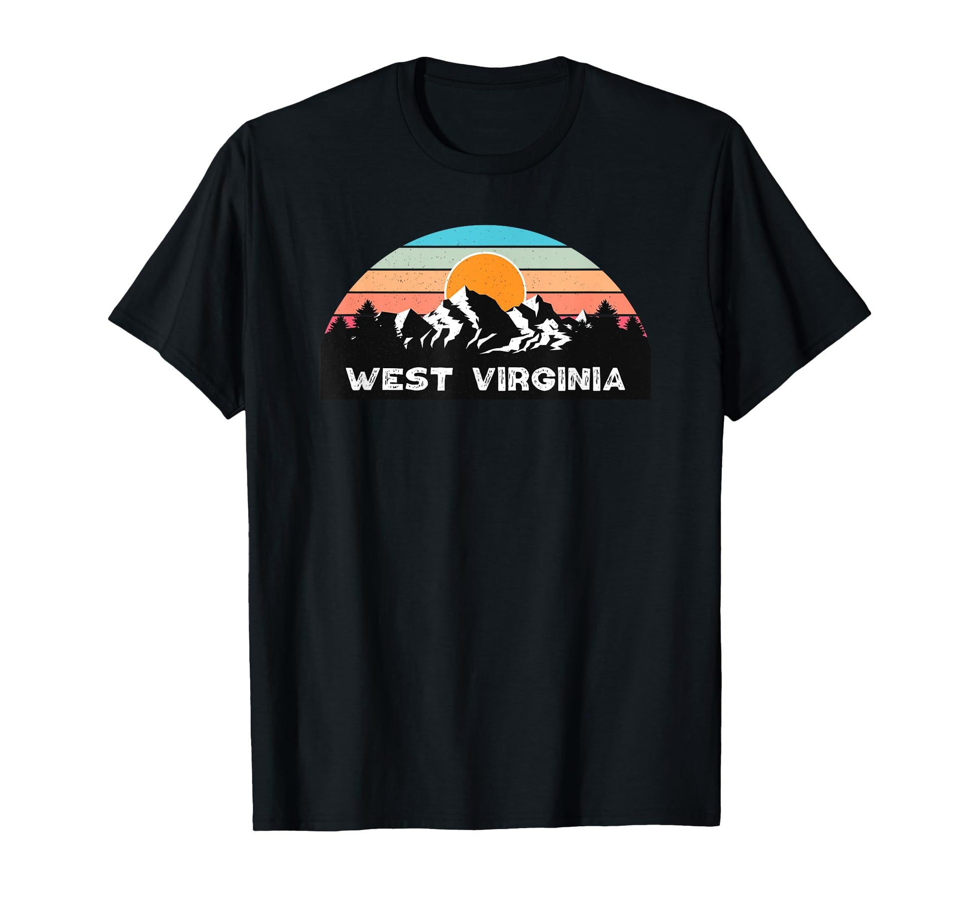 West Virginia Sunset Mountain Lovers T-Shirt - Custom Art Print for Adults - T-Shirt, Sweatshirt, Hoodie
