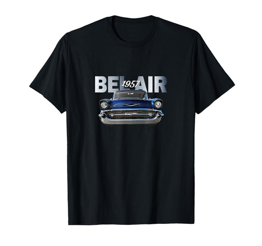 1957 Bel Air American Tri Five 50S Car Art T-Shirt - Novelty Apparel Unisex - T-Shirt, Sweatshirt, Hoodie