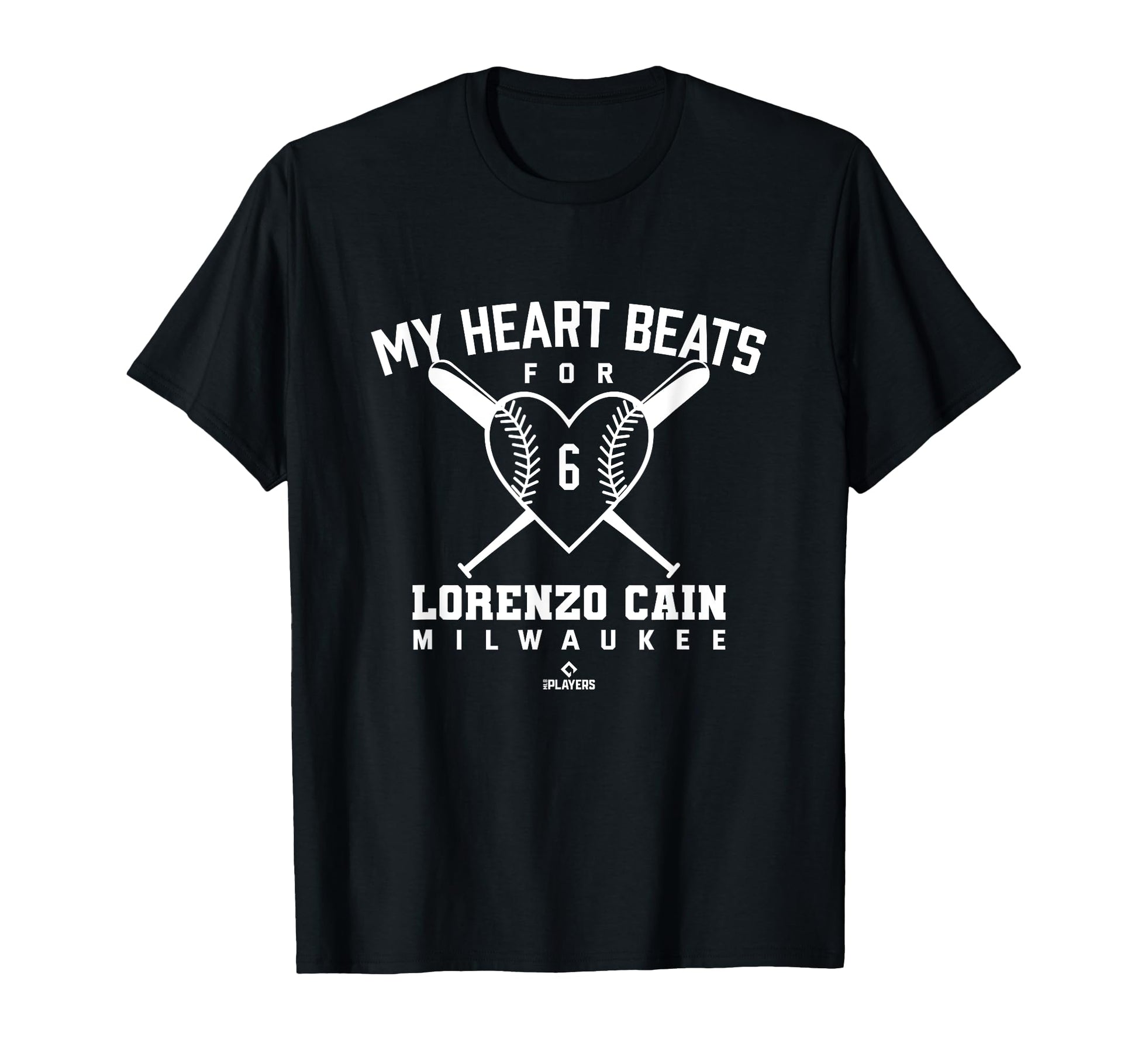 My Heart Beats Lorenzo Cain Valentines T-Shirt - Unique Graphic Men Women - T-Shirt, Sweatshirt, Hoodie