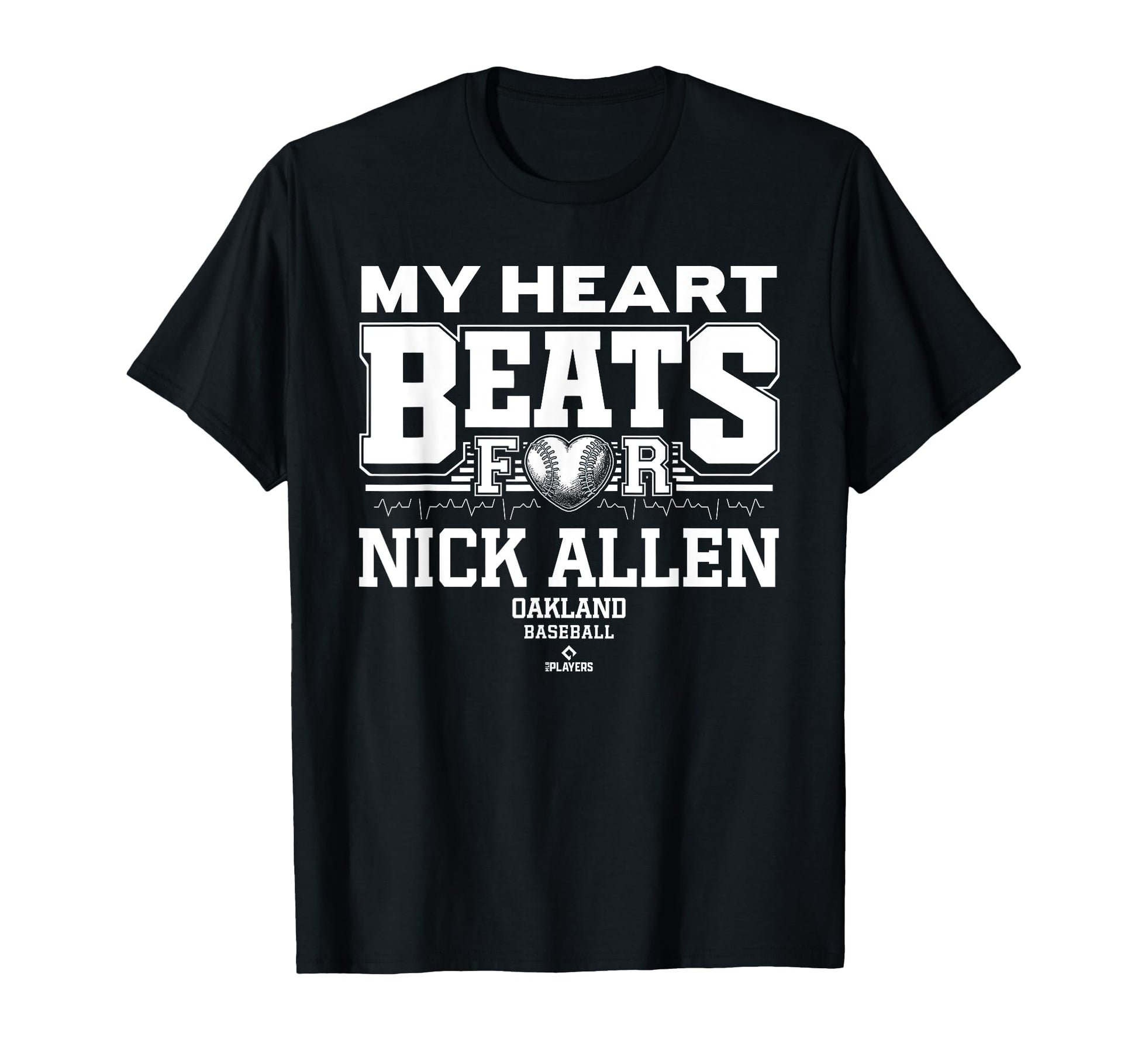 My Heart Beats Nick Allen Oakland Baseball T-Shirt - Graphic Print Unisex - T-Shirt, Sweatshirt, Hoodie