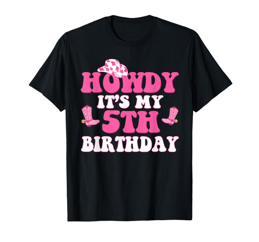 5Th Birthday Outfit Cowgirl Western T-Shirt - Unique Graphic Men Women - T-Shirt, Sweatshirt, Hoodie