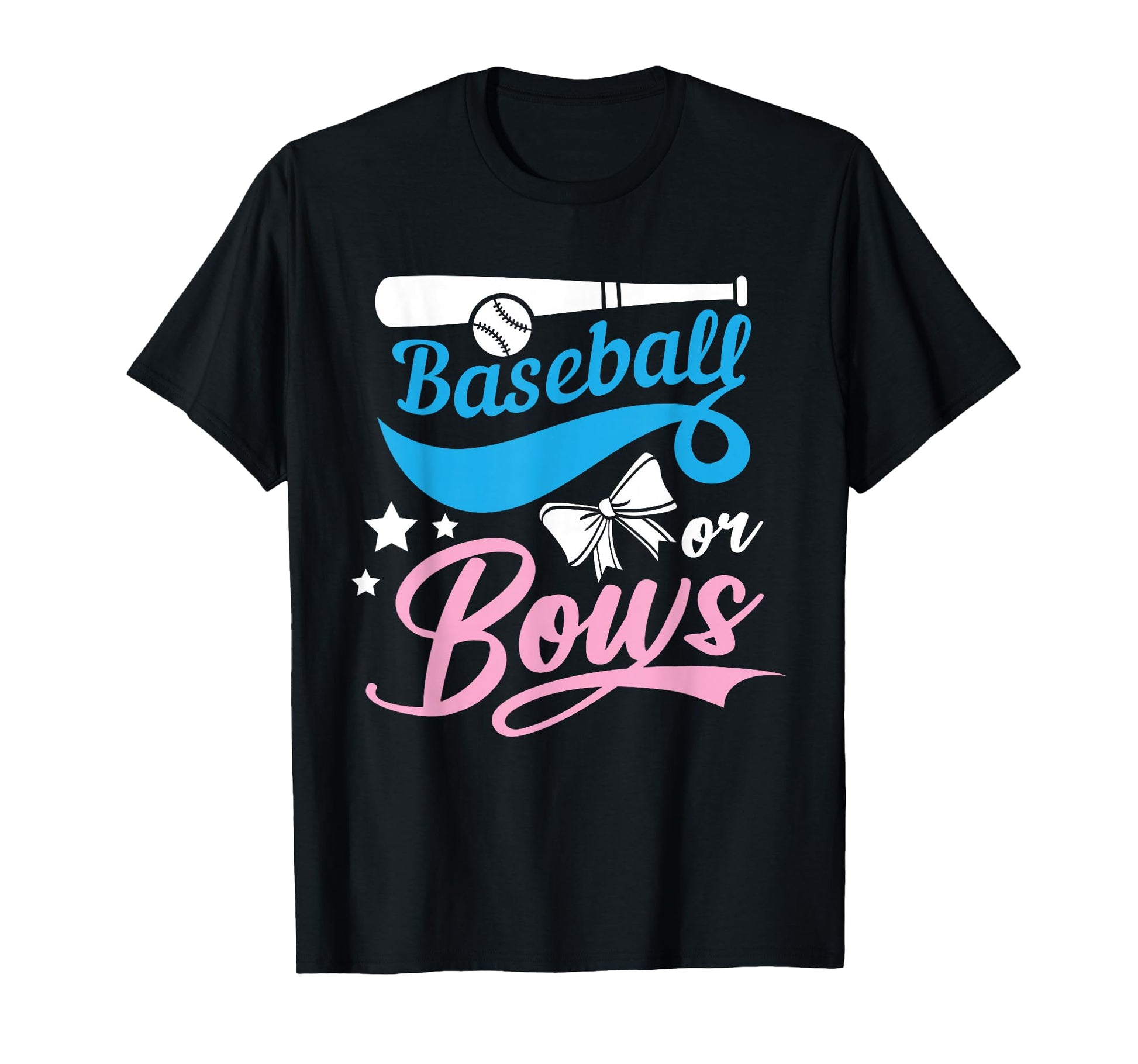 Baseball Or Bows Gender Reveal T-Shirt - Novelty Apparel Men Women - T-Shirt, Sweatshirt, Hoodie