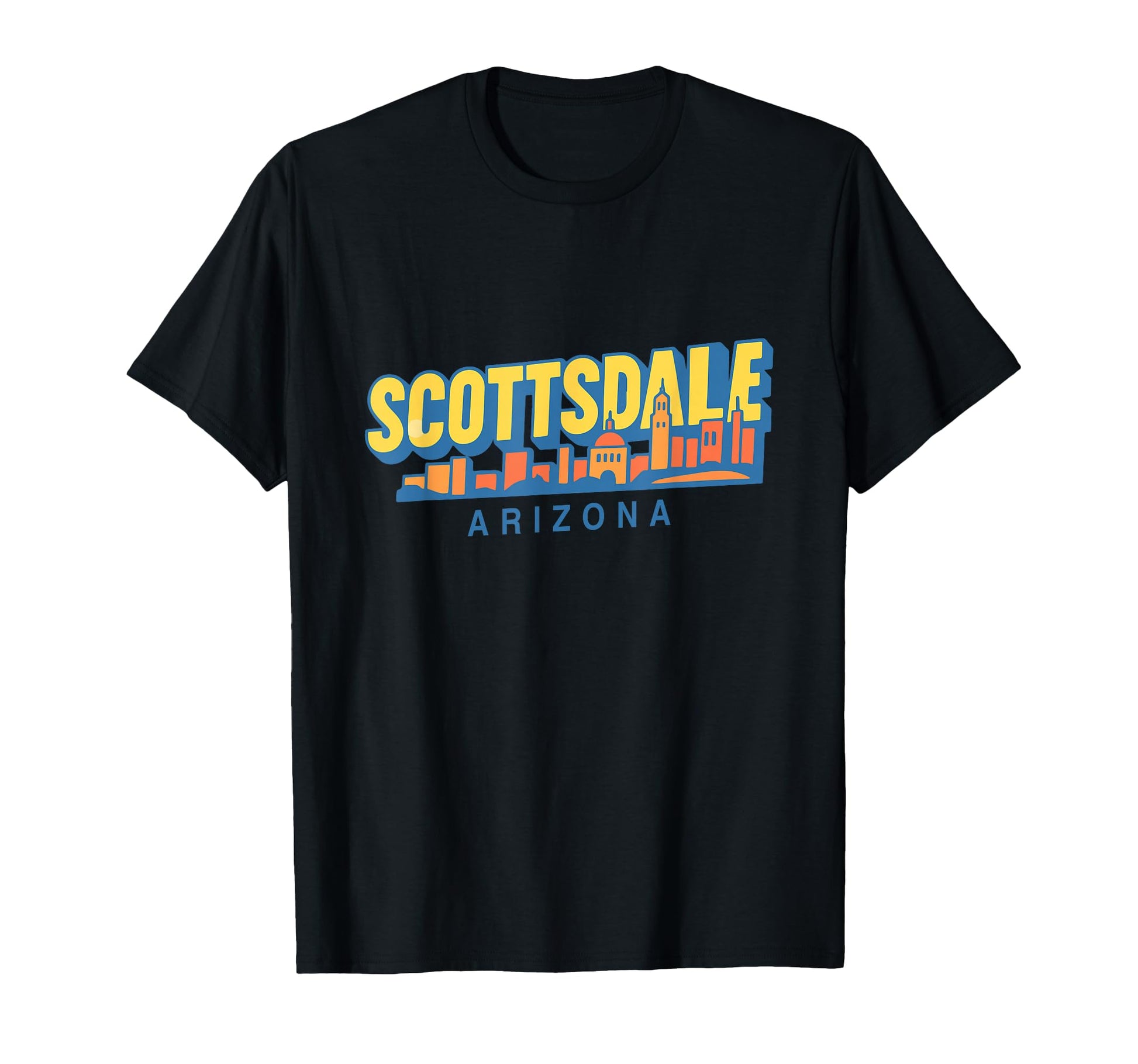 Scottsdale City Skyline Arizona T-Shirt - Fun Novelty Design for Adults - T-Shirt, Sweatshirt, Hoodie