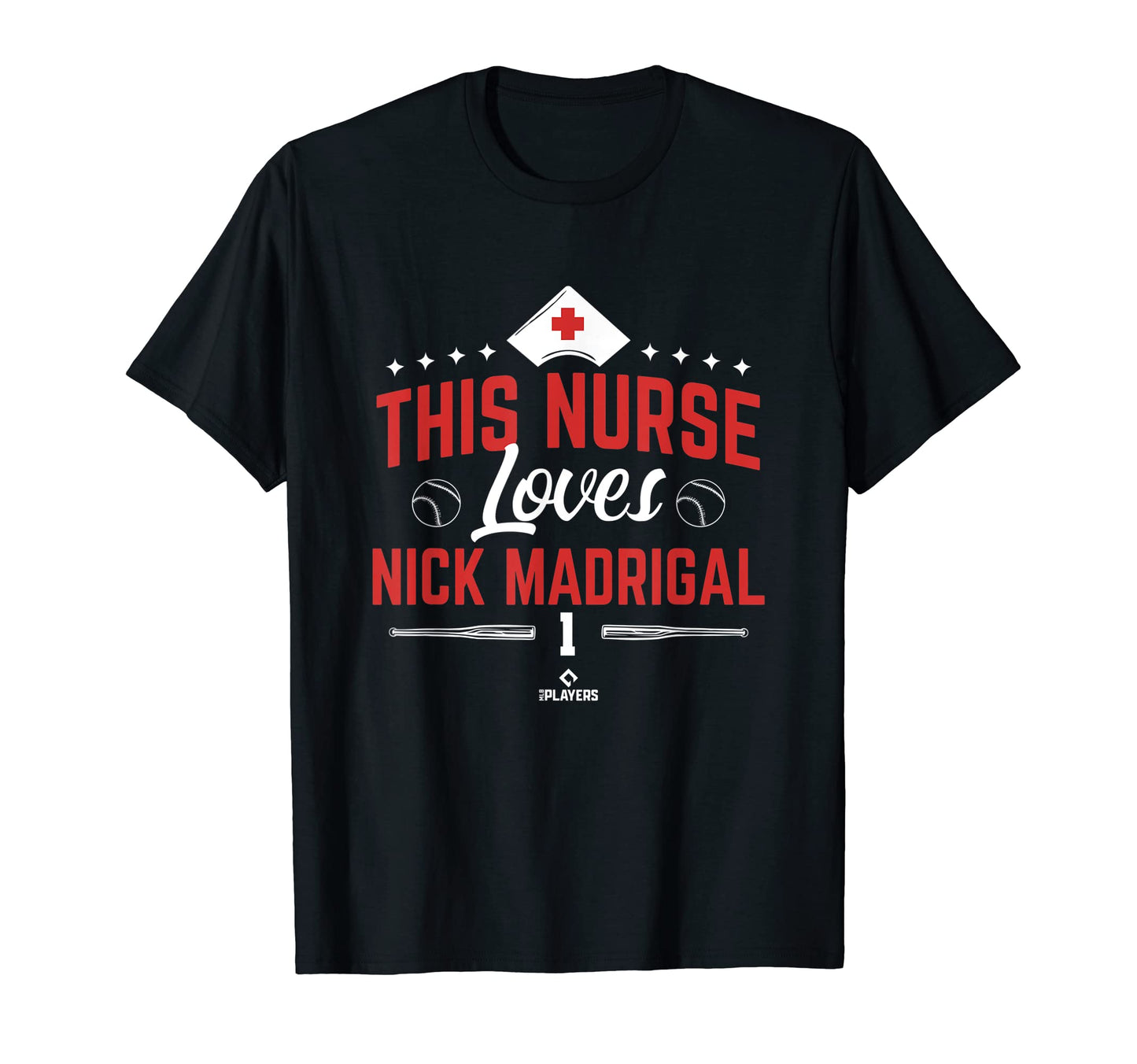 This Nurse Loves Nick Madrigal Baseball Fan T-Shirt - Graphic Print Unisex - T-Shirt, Sweatshirt, Hoodie