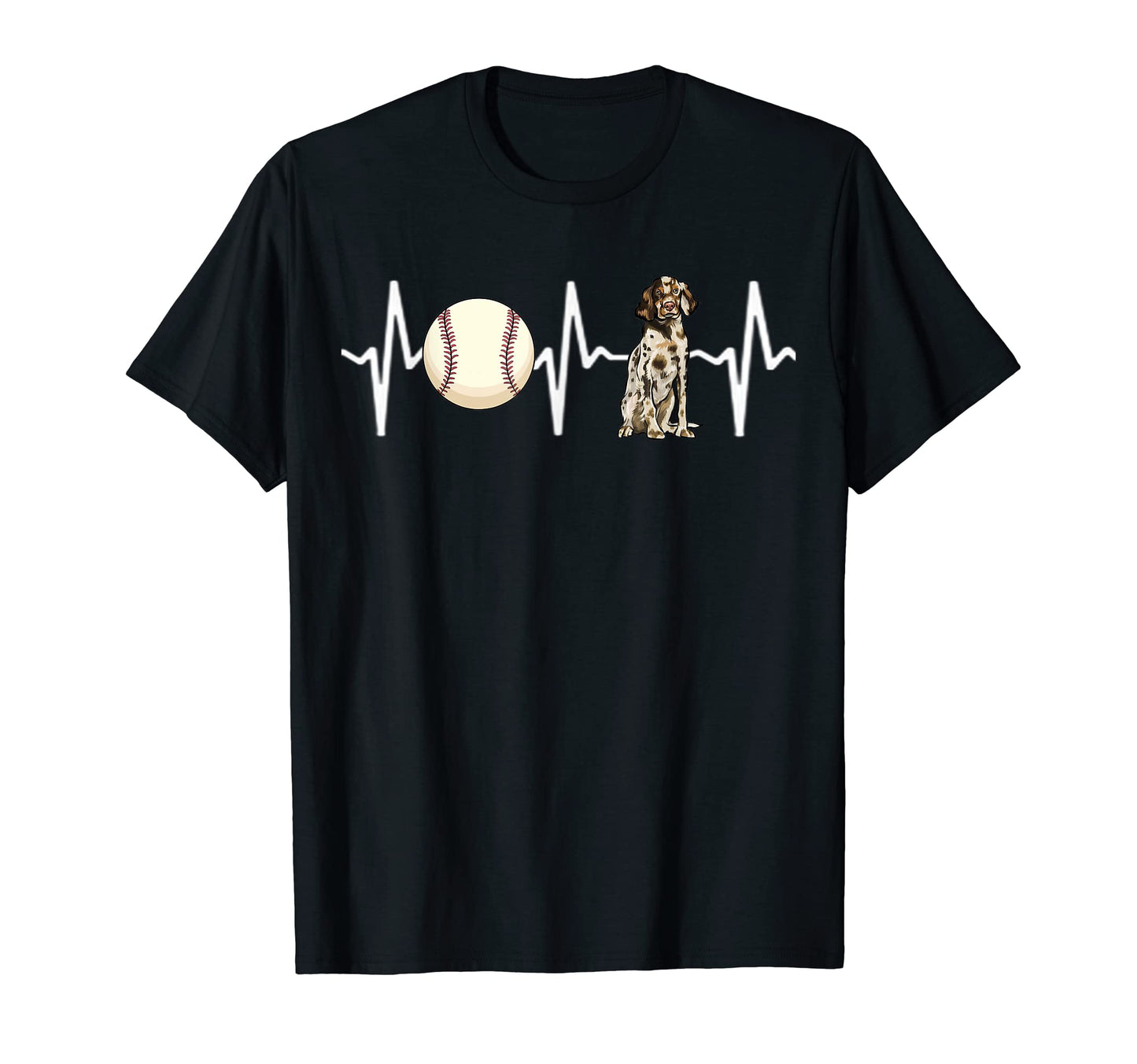 Baseball English Setter Heartbeat Dog T-Shirt - Streetwear Style Unisex - T-Shirt, Sweatshirt, Hoodie