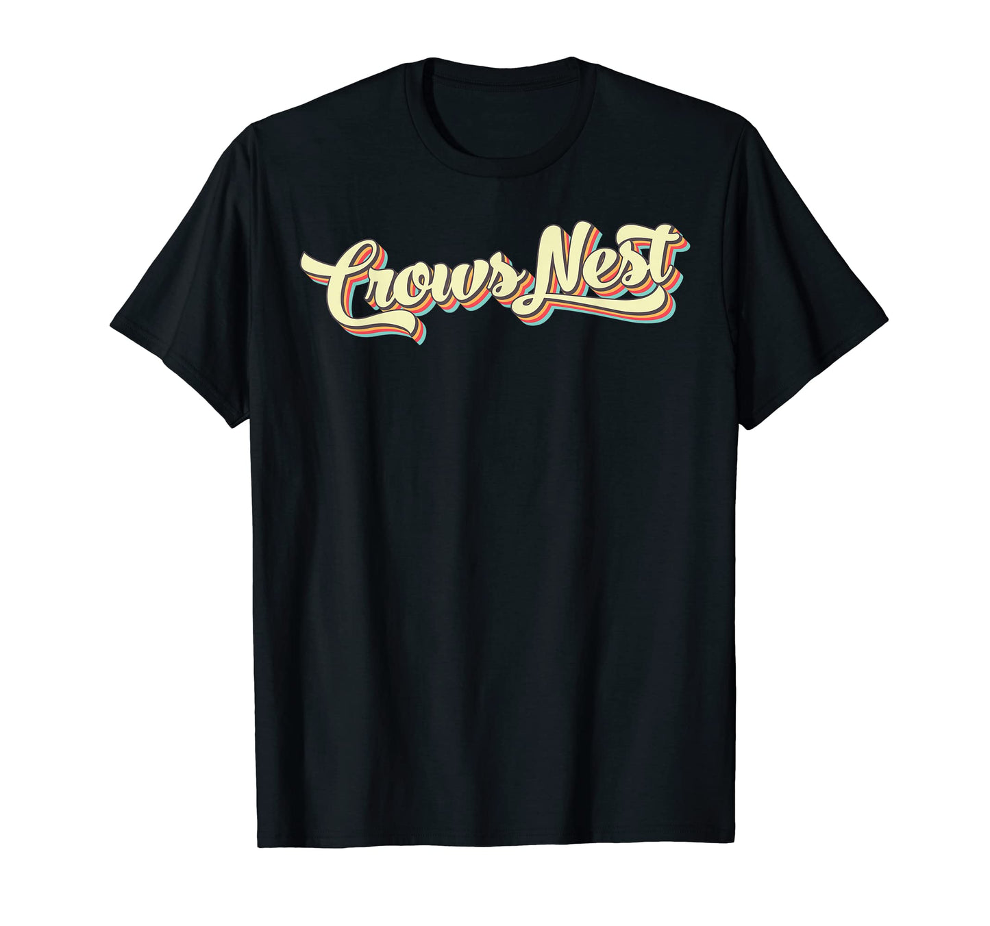 Crows Nest Art Baseball Font T-Shirt - Fun Novelty Design Men Women - T-Shirt, Sweatshirt, Hoodie