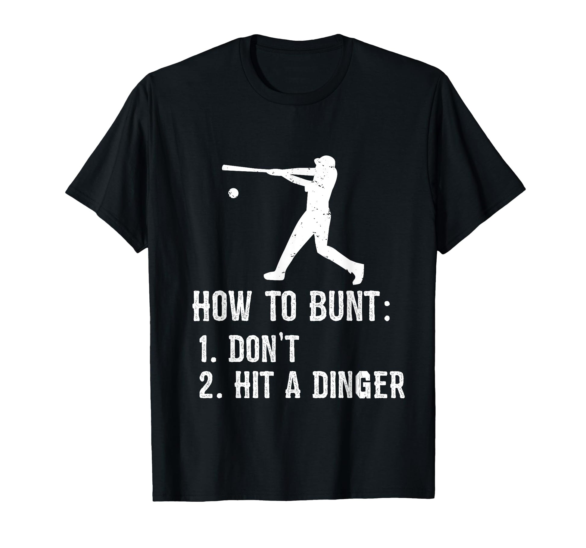 Funny Baseball Hitter How To Bunt T-Shirt - Custom Art Print for Adults - T-Shirt, Sweatshirt, Hoodie