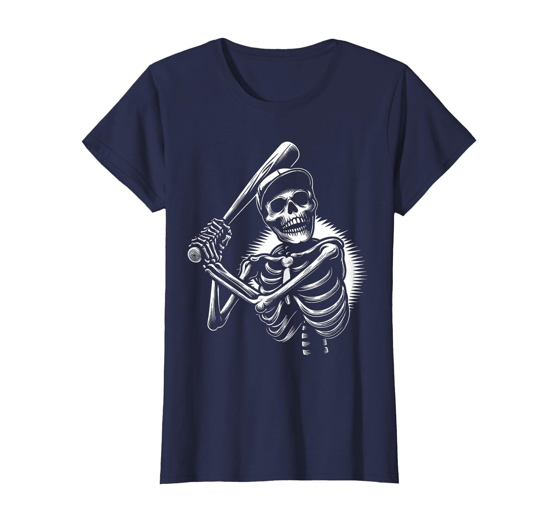 Baseball Skeleton Playing Baseball T-Shirt - Novelty Apparel Unisex - T-Shirt, Sweatshirt, Hoodie