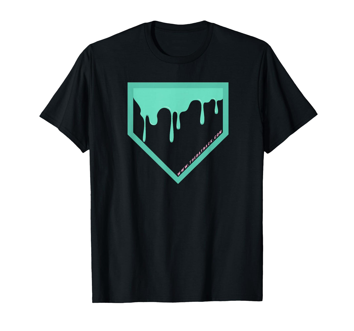 Baseball Home Plate Drip 2 Mint T-Shirt - Novelty Apparel for Adults - T-Shirt, Sweatshirt, Hoodie