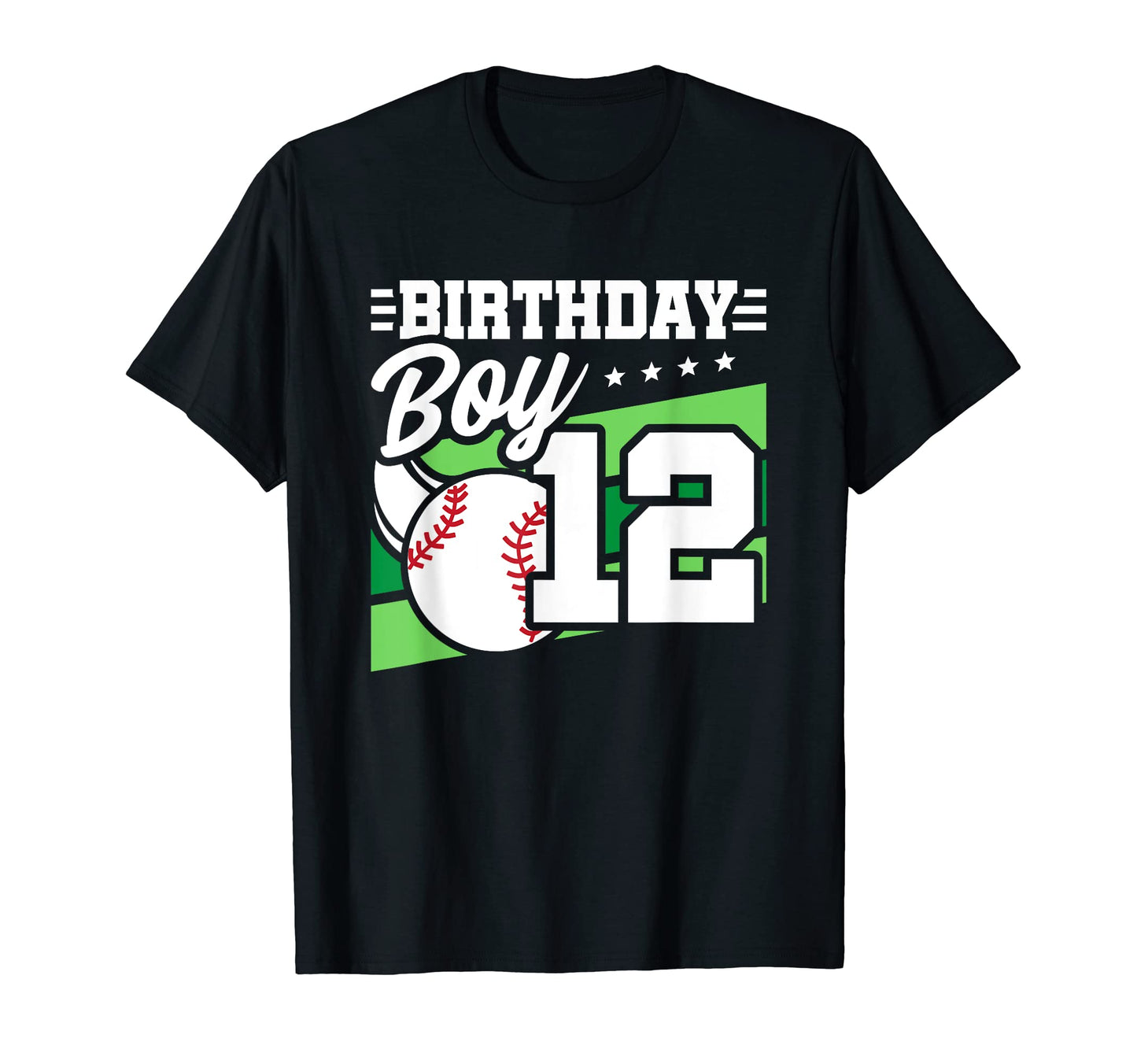 12Th Birthday Baseball Birthday Party 12Th T-Shirt - Graphic Print Unisex - T-Shirt, Sweatshirt, Hoodie