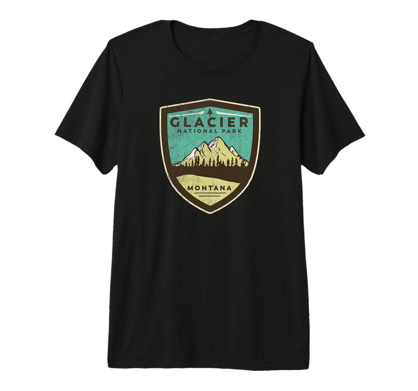 Glacier National Park Montana Mountains T-Shirt - Custom Art Print Unisex - T-Shirt, Sweatshirt, Hoodie