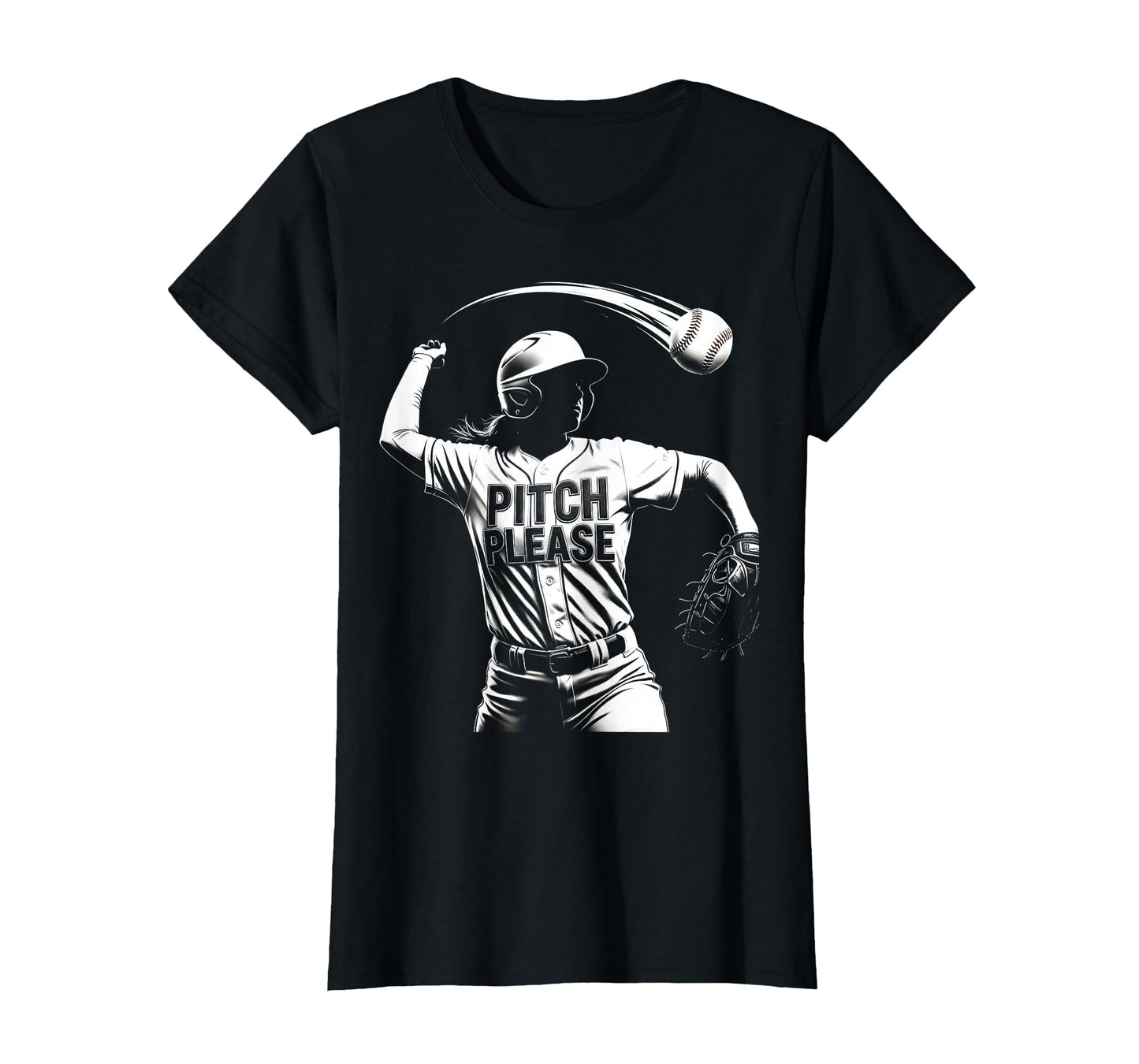 Pitch Please Softball T-Shirt - Minimalist Print Men Women - T-Shirt, Sweatshirt, Hoodie