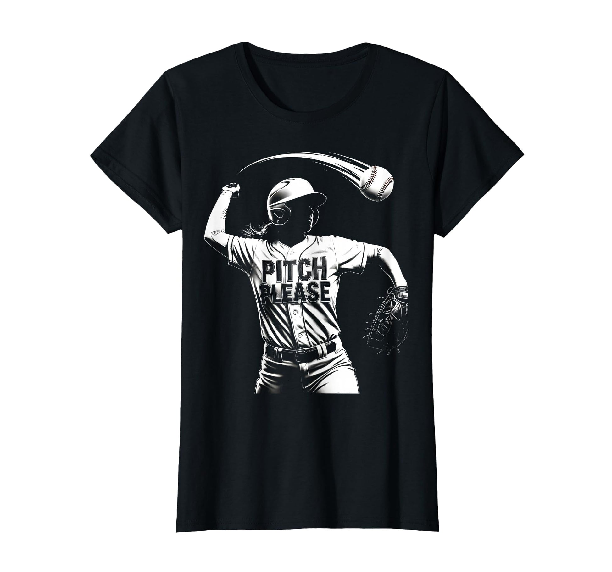 Pitch Please Softball T-Shirt - Minimalist Print Men Women - T-Shirt, Sweatshirt, Hoodie