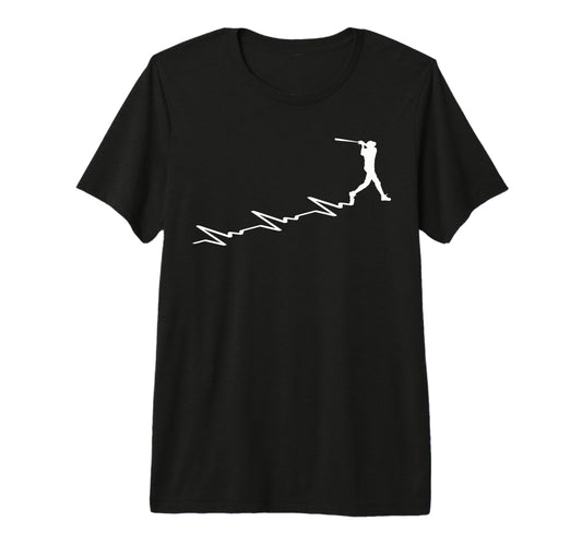 Baseball Heartbeat Baseball Player T-Shirt - Aesthetic Graphic Men Women - T-Shirt, Sweatshirt, Hoodie