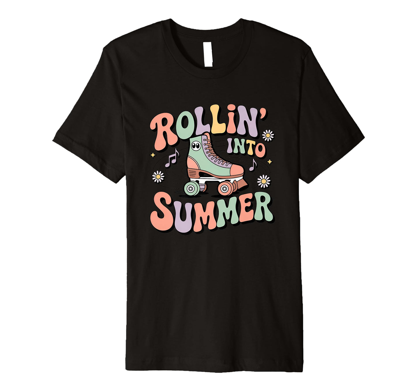 Rollin Into Summer Roller Skate T-Shirt - Minimalist Print Men Women - T-Shirt, Sweatshirt, Hoodie