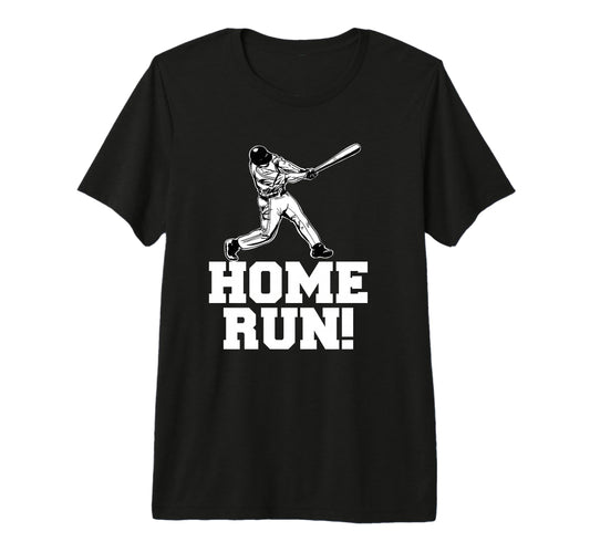 Baseball Home Run Tri Blend T-Shirt - Casual Everyday Wear Men Women - T-Shirt, Sweatshirt, Hoodie