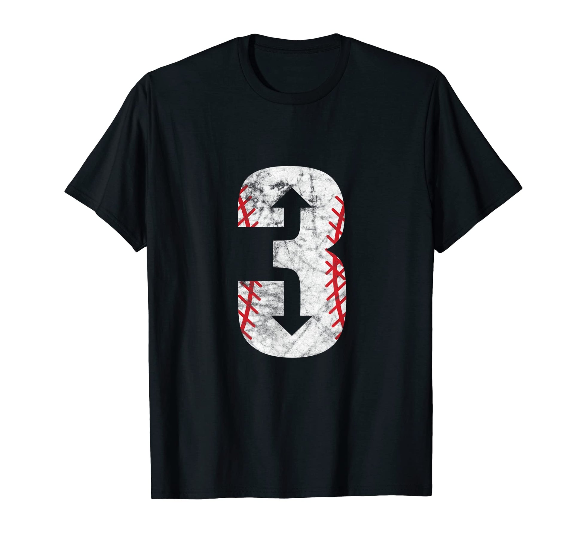3 Baseball Sports Player Distressed T-Shirt - Aesthetic Graphic for Adults - T-Shirt, Sweatshirt, Hoodie