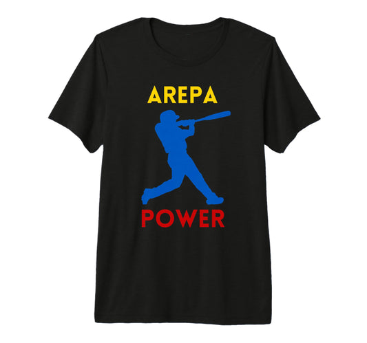 Arepa Power Venezuelan Team Baseball T-Shirt - Unique Graphic for Adults - T-Shirt, Sweatshirt, Hoodie