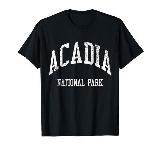 Acadia National Park 70S College Sports T-Shirt - Minimalist Print Unisex - T-Shirt, Sweatshirt, Hoodie