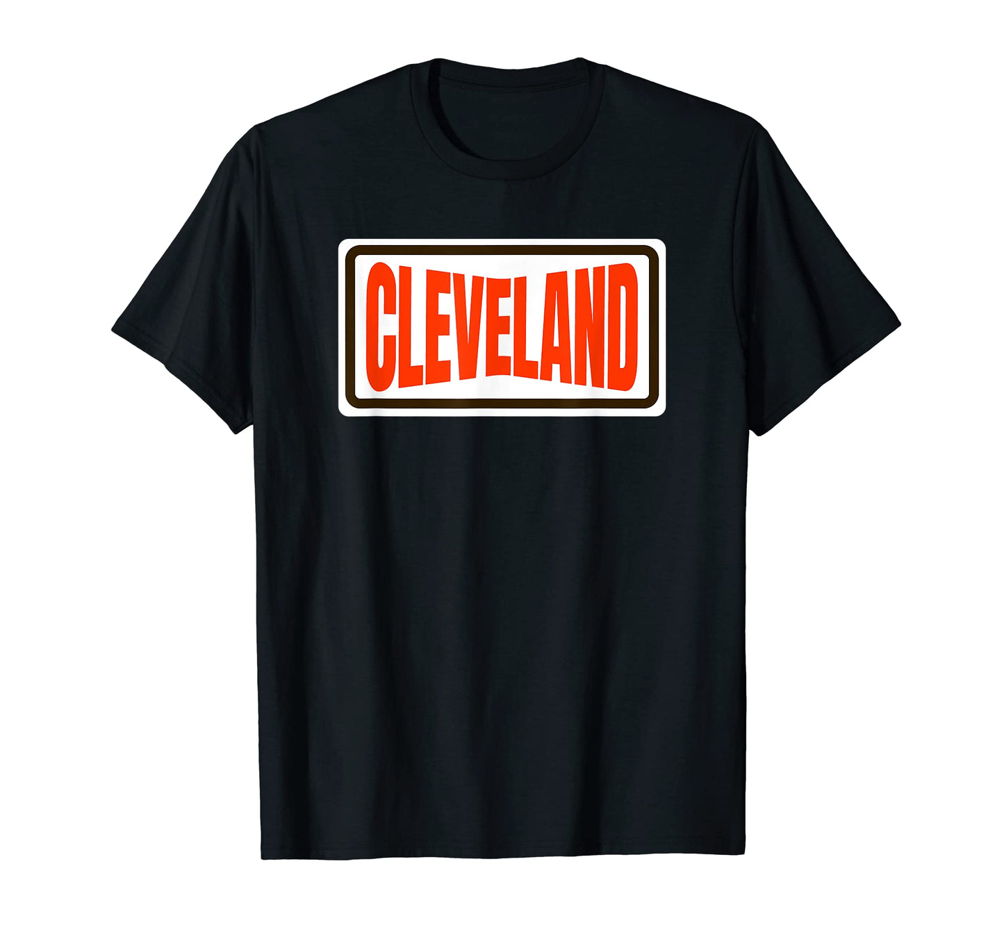 Cleveland Orange Brown Stripe T-Shirt - Minimalist Print Men Women - T-Shirt, Sweatshirt, Hoodie