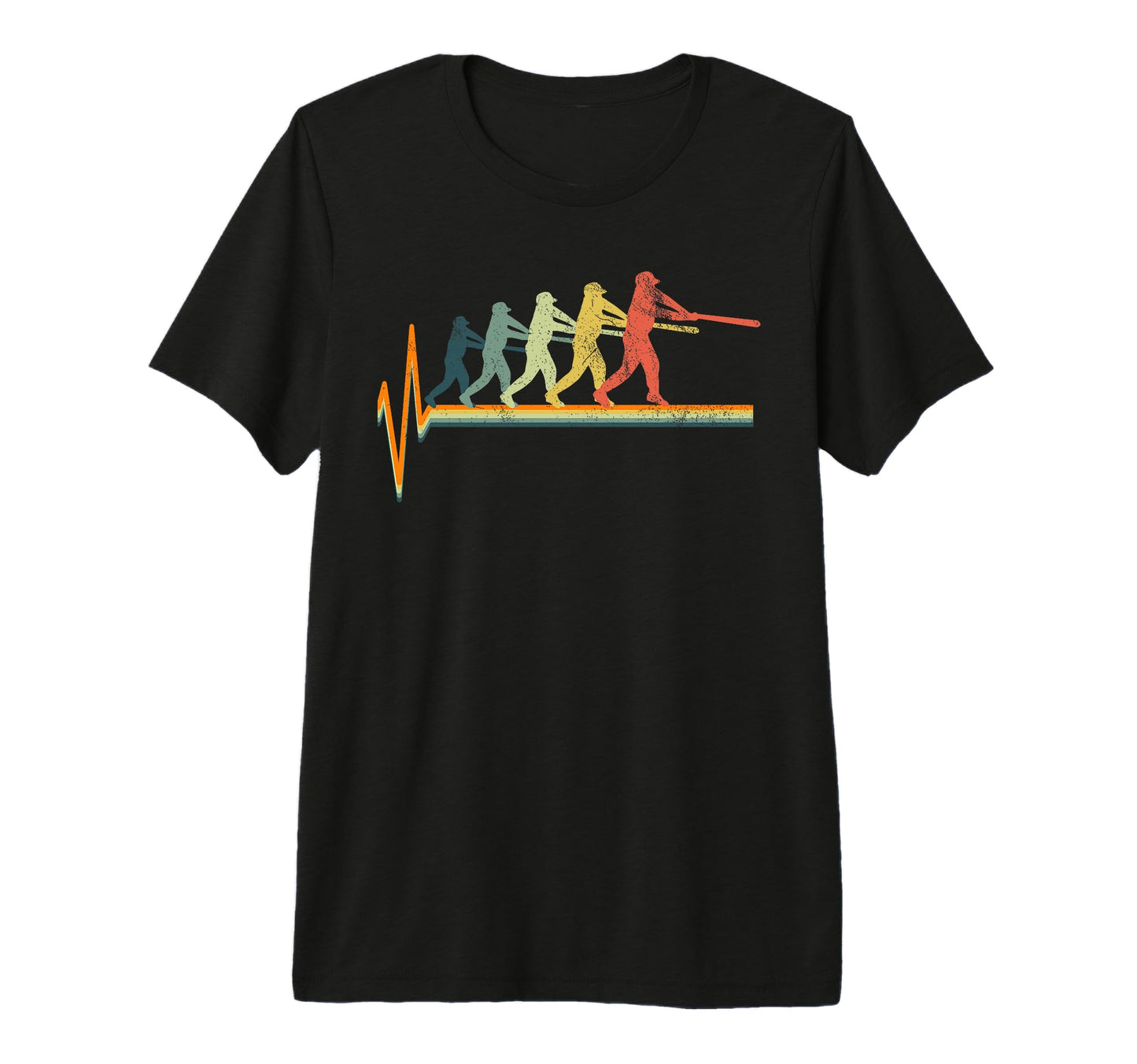 Baseball Heartbeat Tri Blend T-Shirt - Custom Art Print for Adults - T-Shirt, Sweatshirt, Hoodie