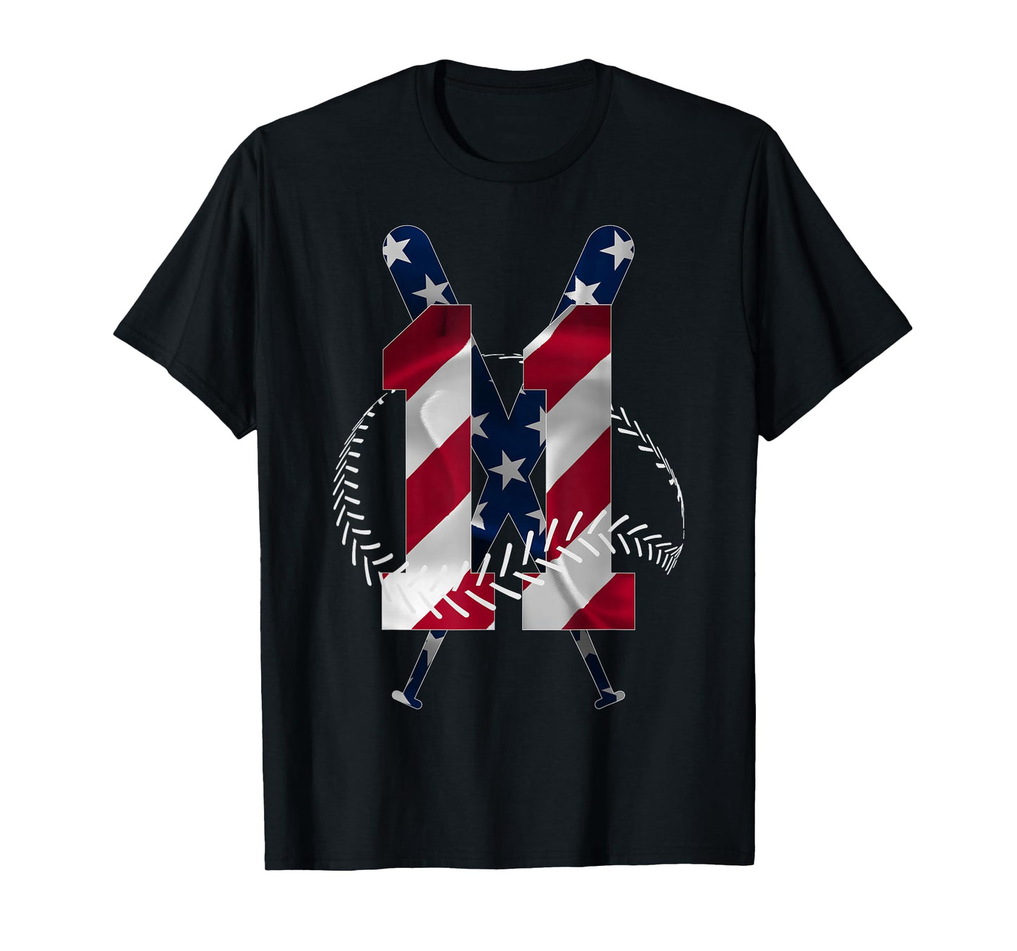 Number 11 Years Baseball 11Th T-Shirt - Fun Novelty Design Men Women - T-Shirt, Sweatshirt, Hoodie