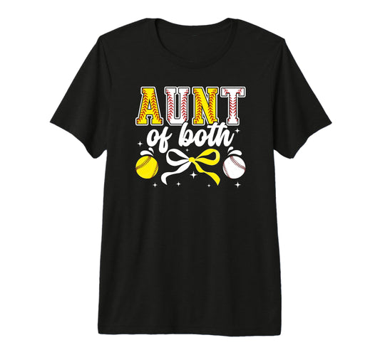 Aunt Both Coquette Baseball Softball T-Shirt - Aesthetic Graphic Men Women - T-Shirt, Sweatshirt, Hoodie
