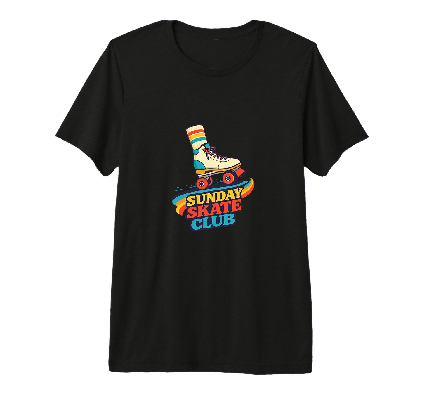 Sunday Skate Club Roller Skate Skater Tri T-Shirt - Unique Graphic Unisex - T-Shirt, Sweatshirt, Hoodie