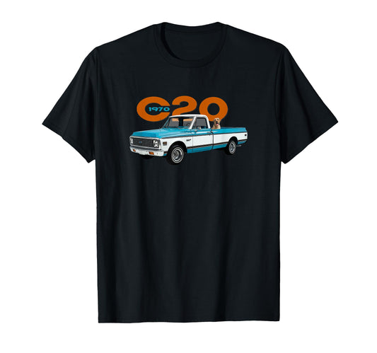 1970 C20 Pick Up Truck 2 Tone Pickup T-Shirt - Novelty Apparel for Adults - T-Shirt, Sweatshirt, Hoodie