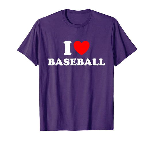 Baseball Heart I Love Baseball T-Shirt - Novelty Apparel Unisex - T-Shirt, Sweatshirt, Hoodie