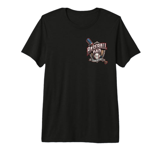 American Baseball Dad Tri Blend T-Shirt - Casual Everyday Wear Men Women - T-Shirt, Sweatshirt, Hoodie