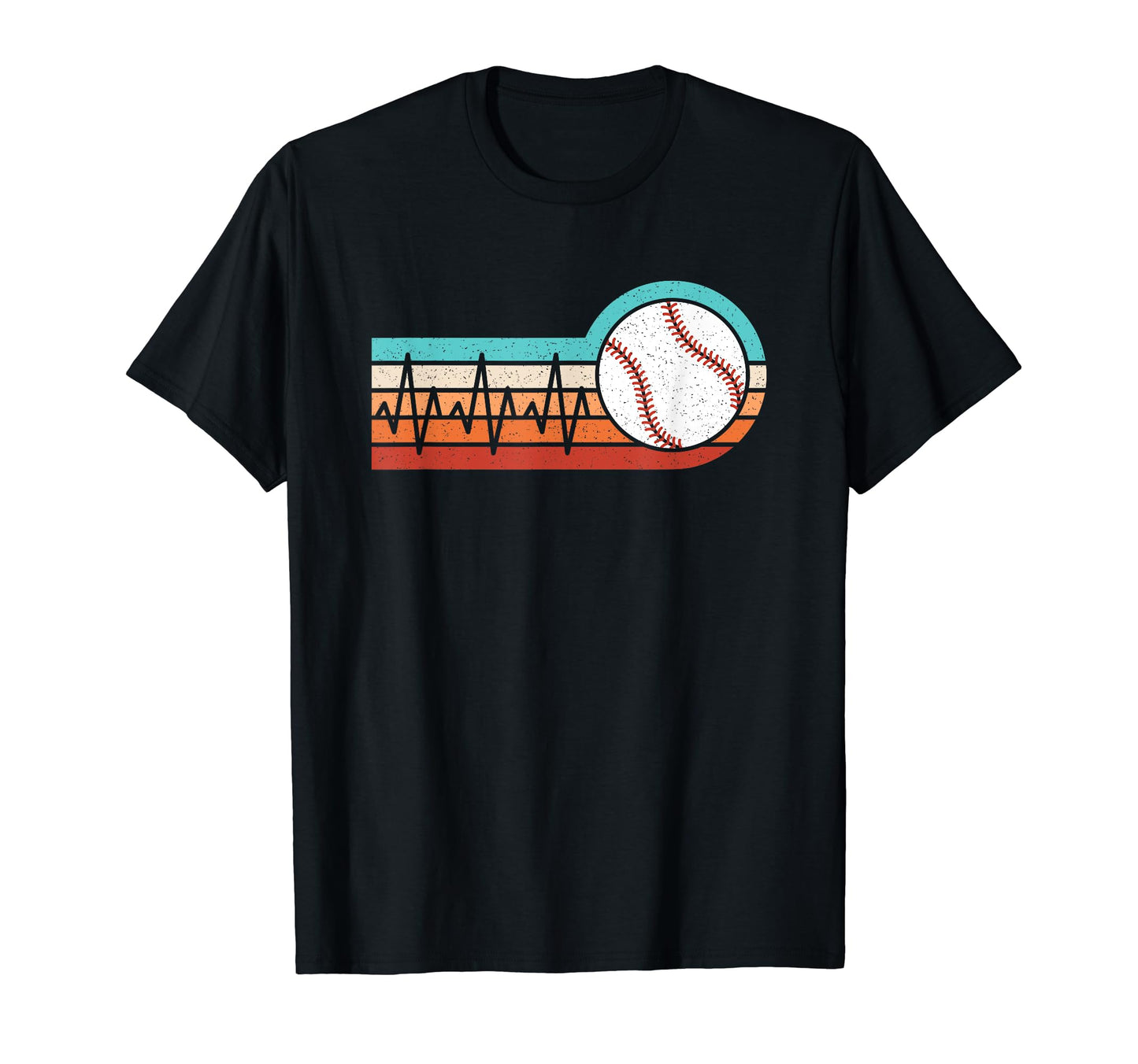 Baseball Heartbeat Baseball Lover T-Shirt - Graphic Print Unisex - T-Shirt, Sweatshirt, Hoodie