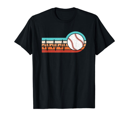 Baseball Heartbeat Baseball Lover T-Shirt - Graphic Print Unisex - T-Shirt, Sweatshirt, Hoodie