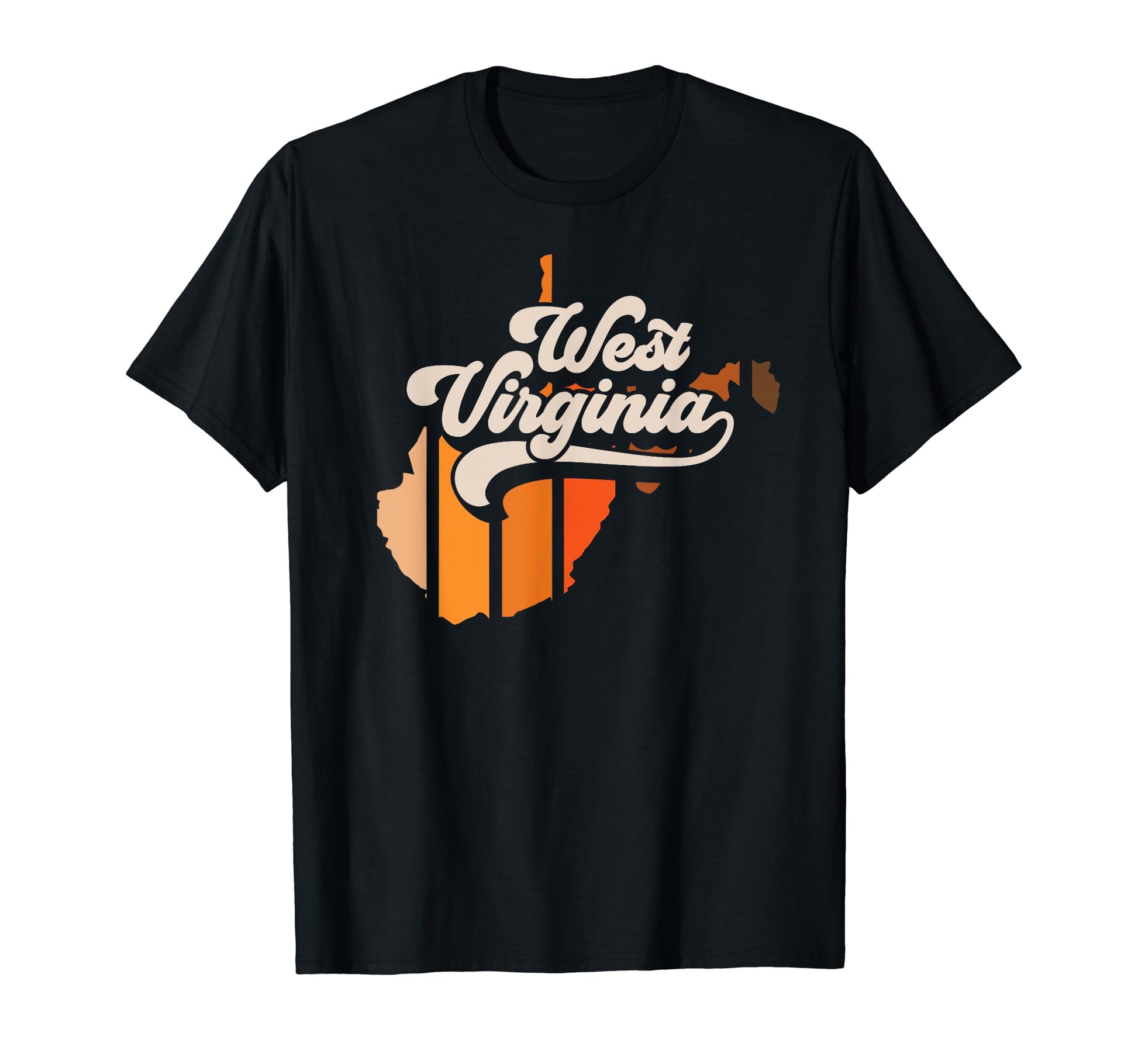 West Virginia 70S Stripe State T-Shirt - Aesthetic Graphic Unisex - T-Shirt, Sweatshirt, Hoodie