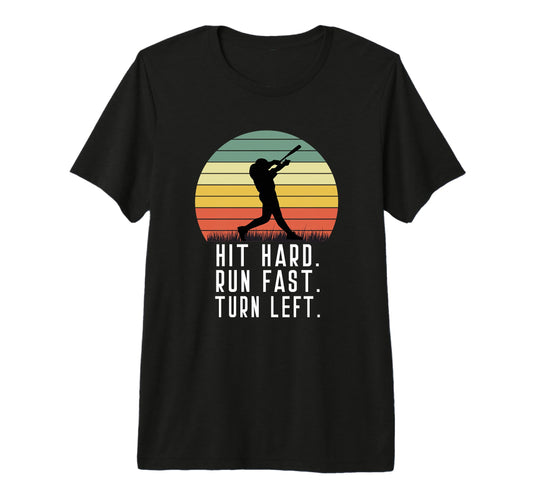 Baseball Batter Homerun Hit Hard Run T-Shirt - Custom Art Print Unisex - T-Shirt, Sweatshirt, Hoodie