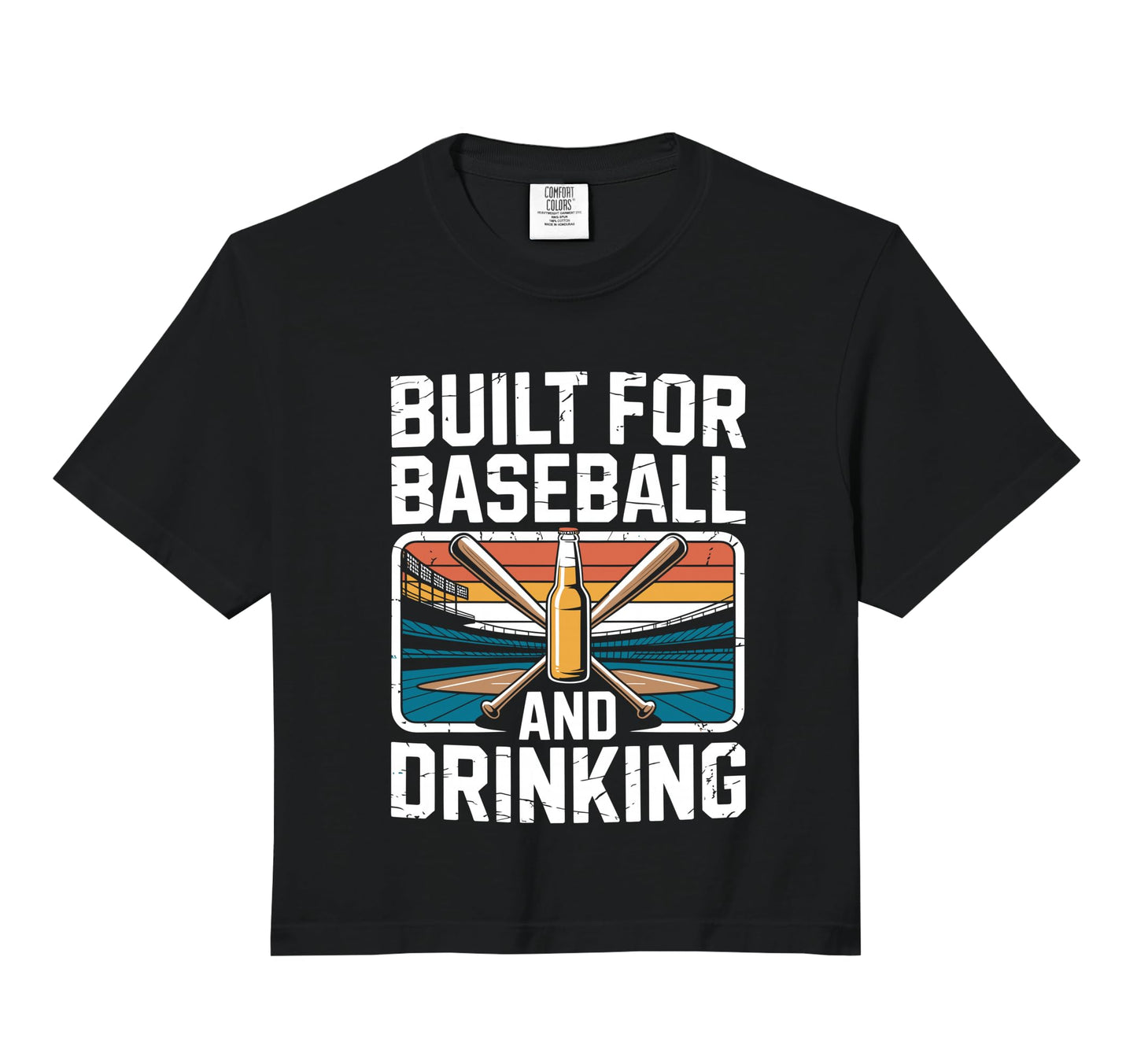 Built Baseball Drinking Funny Sports Hoodie - Minimalist Print for Adults - T-Shirt, Sweatshirt, Hoodie