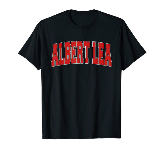 Albert Lea Mn Minnesota Varsity T-Shirt - Fun Novelty Design for Adults - T-Shirt, Sweatshirt, Hoodie