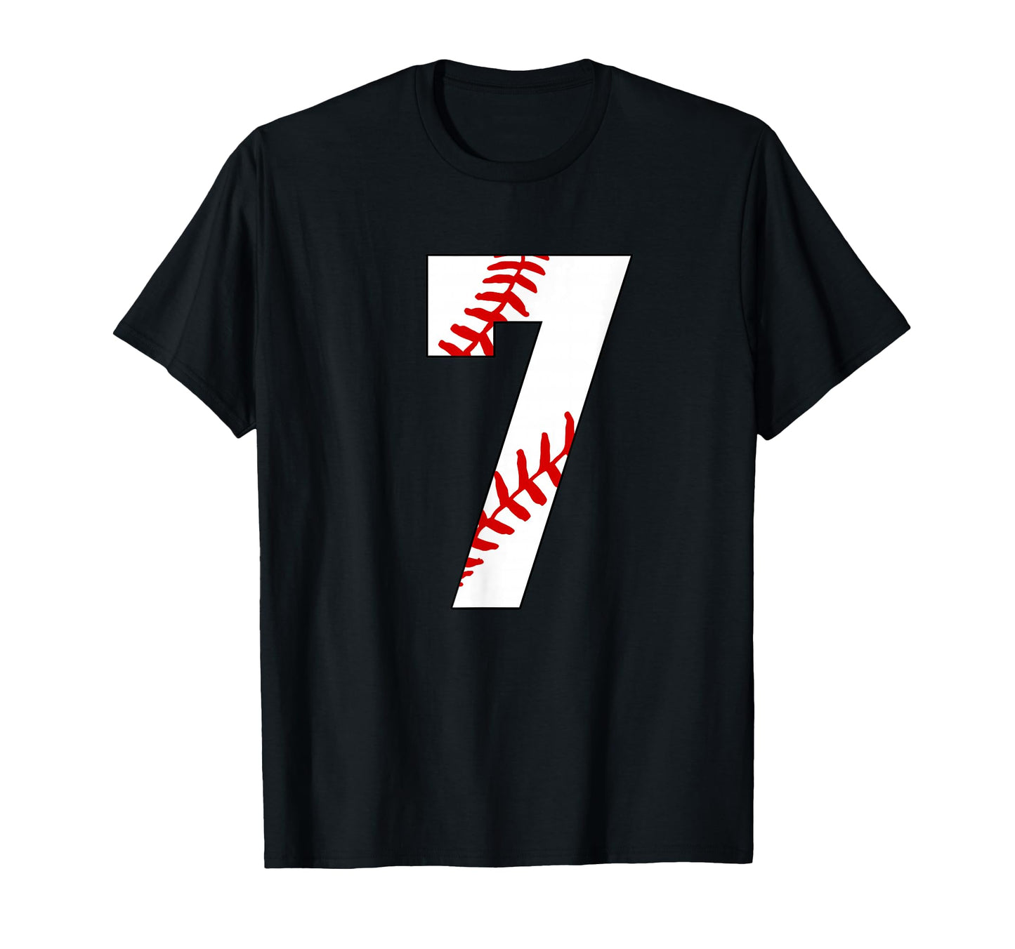 Baseball 7 Jersey Laces 7Th Birthday T-Shirt - Graphic Print Men Women - T-Shirt, Sweatshirt, Hoodie